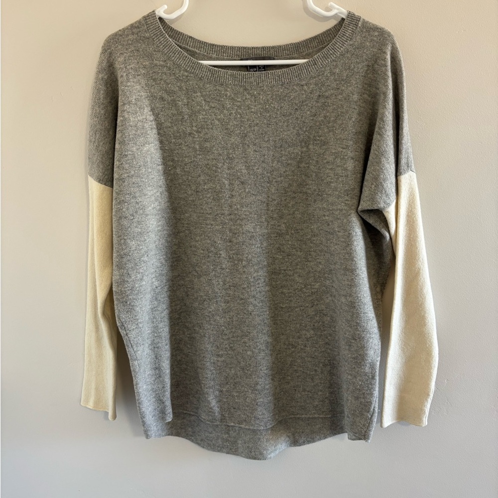 VINCE Color Block Boat Neck Sweater Size XS Wool & Cashmere - Picture 2 of 6